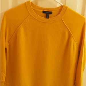 JCrew swing sweater in mustard